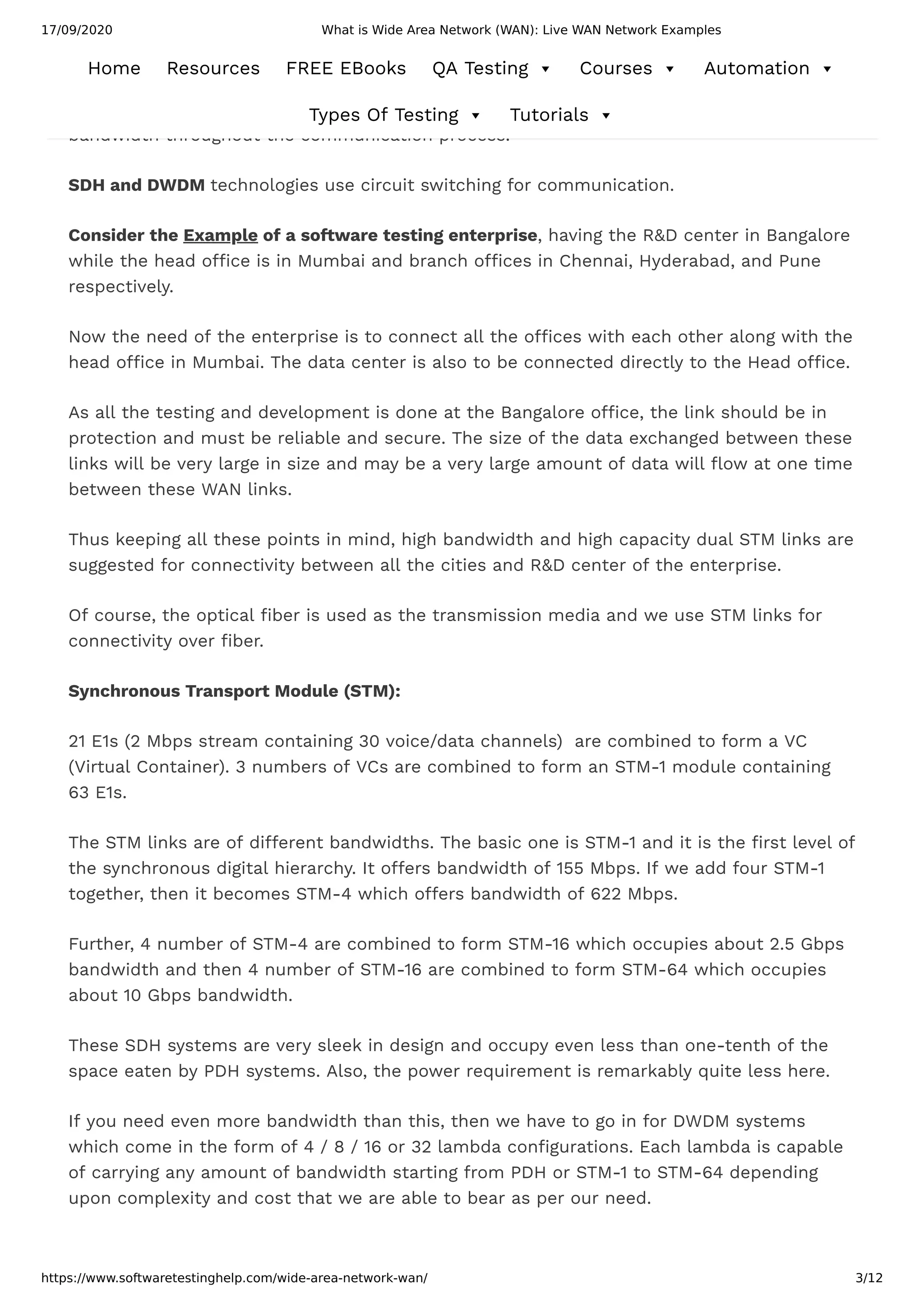 What Is Wide Area Network (WAN): Live WAN Network Examples : Notes | PDF