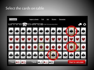 Selectthe cards on table
 