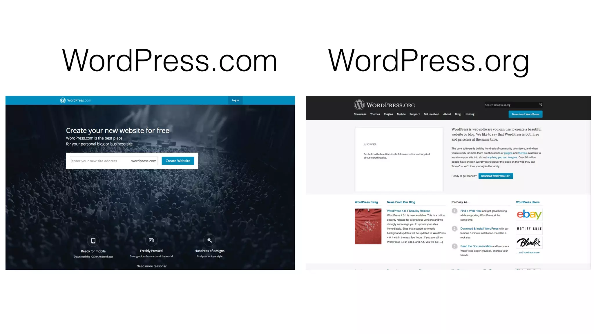 WordPress.com WordPress.org
 