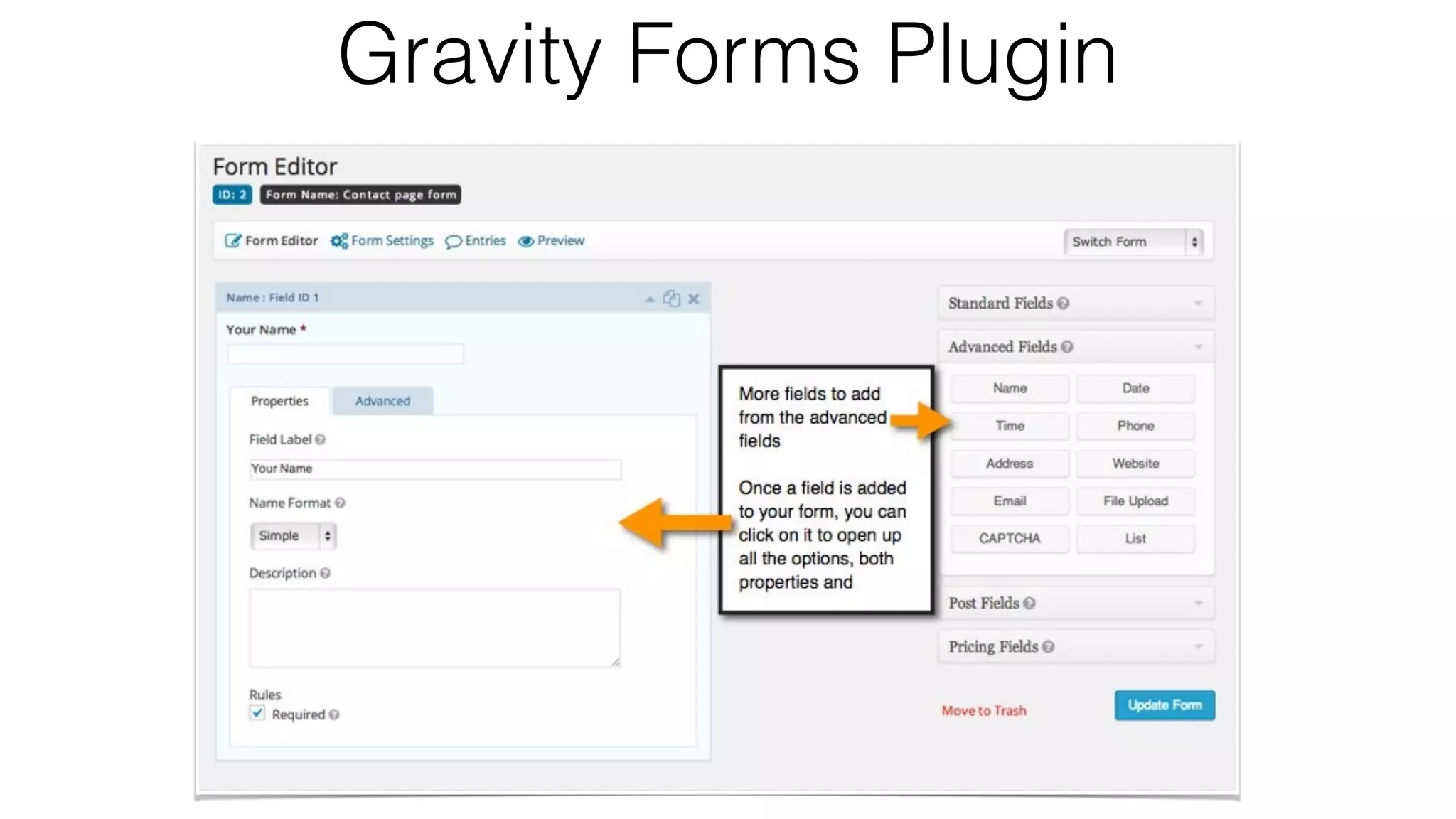 Gravity Forms Plugin
 