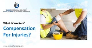 What Is Workers’
Compensation
For Injuries?
www. coreworkerscomp.com
 