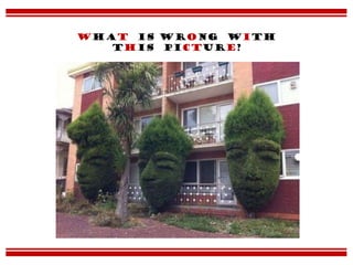 What is wrong with
this picture?
 