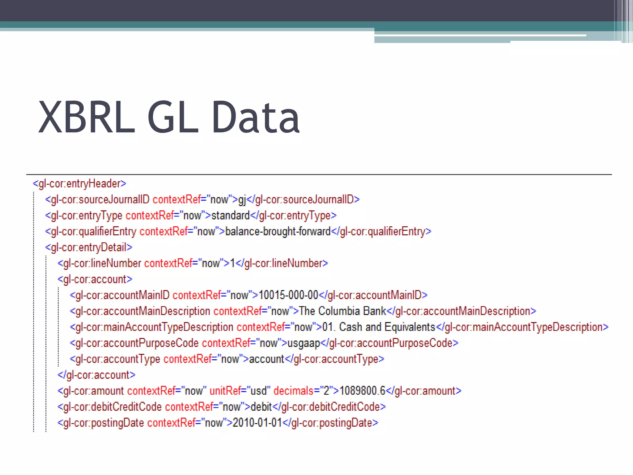 XBRL GL Data
 