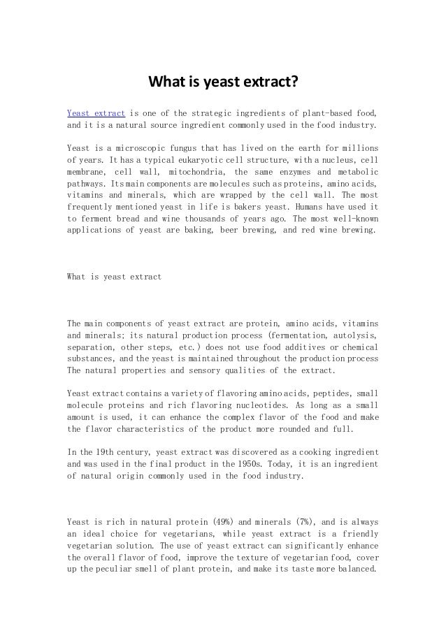 What is yeast extract