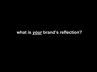 what is your brand’s reflection?
 