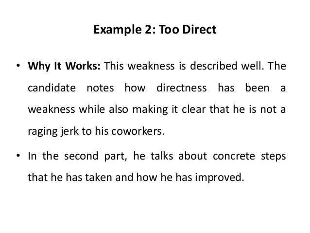 what are your weaknesses examples under fontanacountryinn com interview weakness examples
