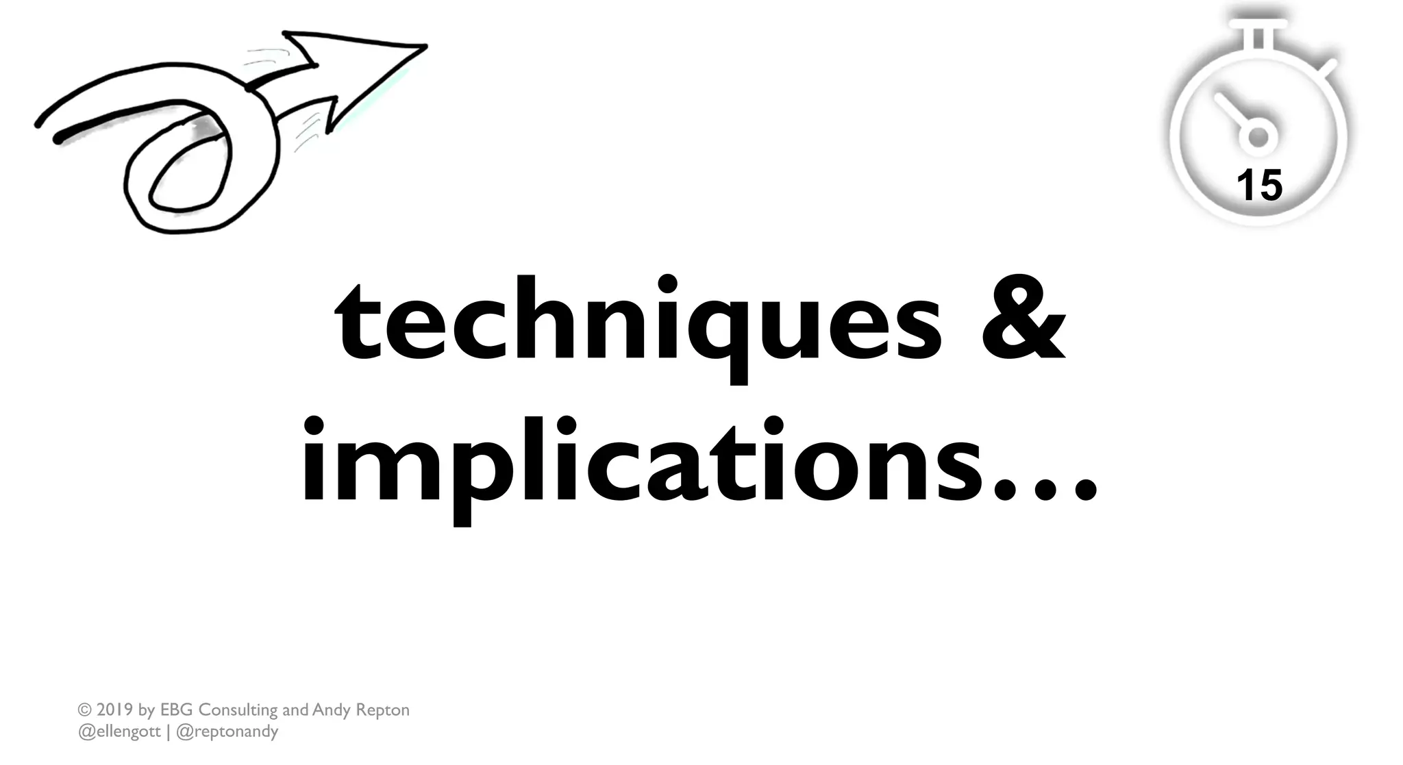© 2019 by EBG Consulting and Andy Repton
@ellengott | @reptonandy
techniques &
implications…
15
 