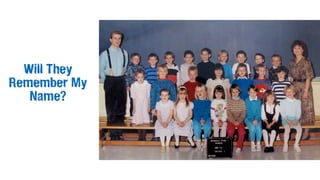 Will They
Remember My
Name?
 