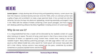 BUITEMS
attaullahkhan43878@gmail.com
IEEE
Technical Report Writing 32
 