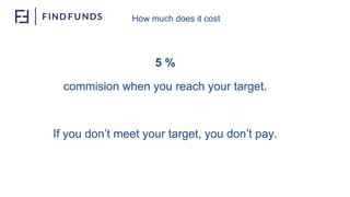 5 %
commision when you reach your target.
If you don’t meet your target, you don’t pay.
How much does it cost
 