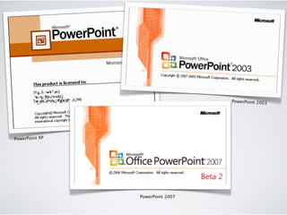 PowerPoint 2003




PowerPoint XP




                PowerPoint 2007
 