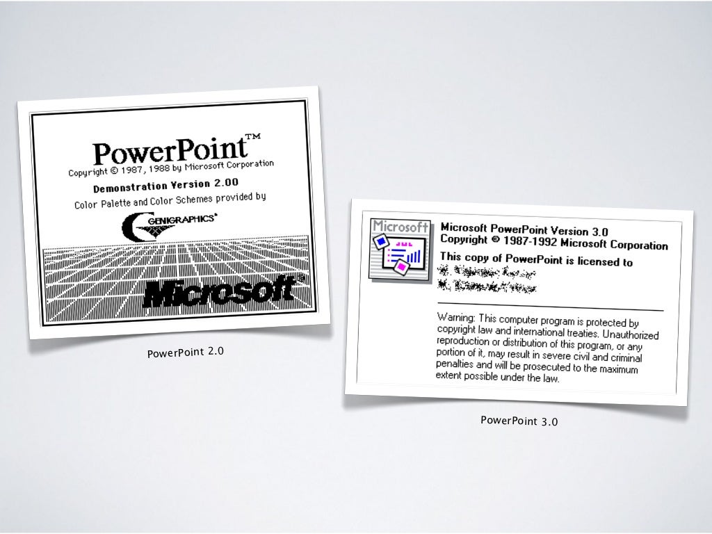PowerPoint 2.0 PowerPoint 3.0