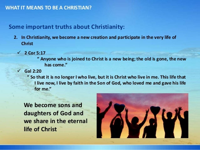 What it means to be a christian
