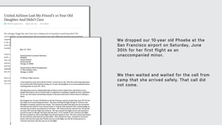 We dropped our 10-year old Phoebe at the
San Francisco airport on Saturday, June
30th for her first flight as an
unaccompanied minor.
We then waited and waited for the call from
camp that she arrived safely. That call did
not come.
 