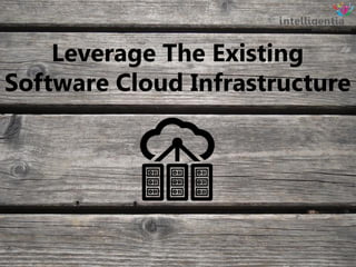 Leverage The Existing
Software Cloud Infrastructure
 