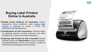 What Key Features Should You Look for in a Label Printer? | PPTX