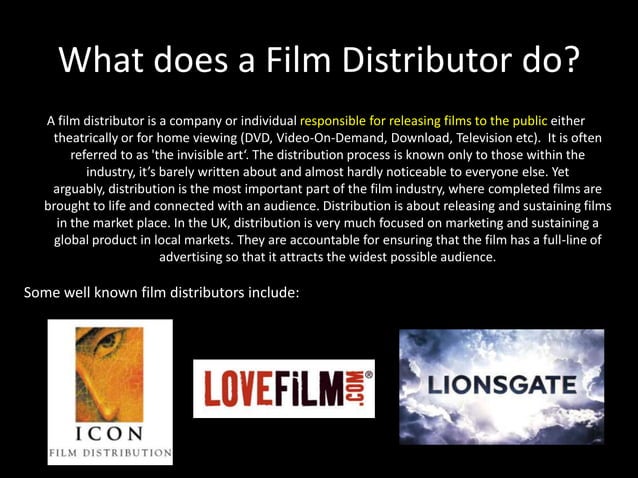 Film Production and Distribution | PPT