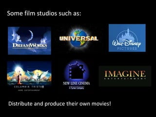 Some film studios such as: Distribute and produce their own movies!