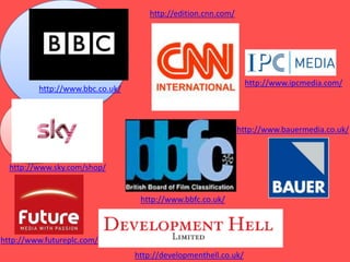 http://edition.cnn.com/http://www.ipcmedia.com/http://www.bbc.co.uk/http://www.bauermedia.co.uk/http://www.sky.com/shop/http://www.bbfc.co.uk/http://www.futureplc.com/http://developmenthell.co.uk/