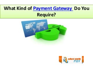 What Kind of Payment Gateway Do You
Require?
 