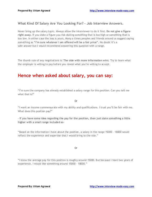 job fair interview questions and answers