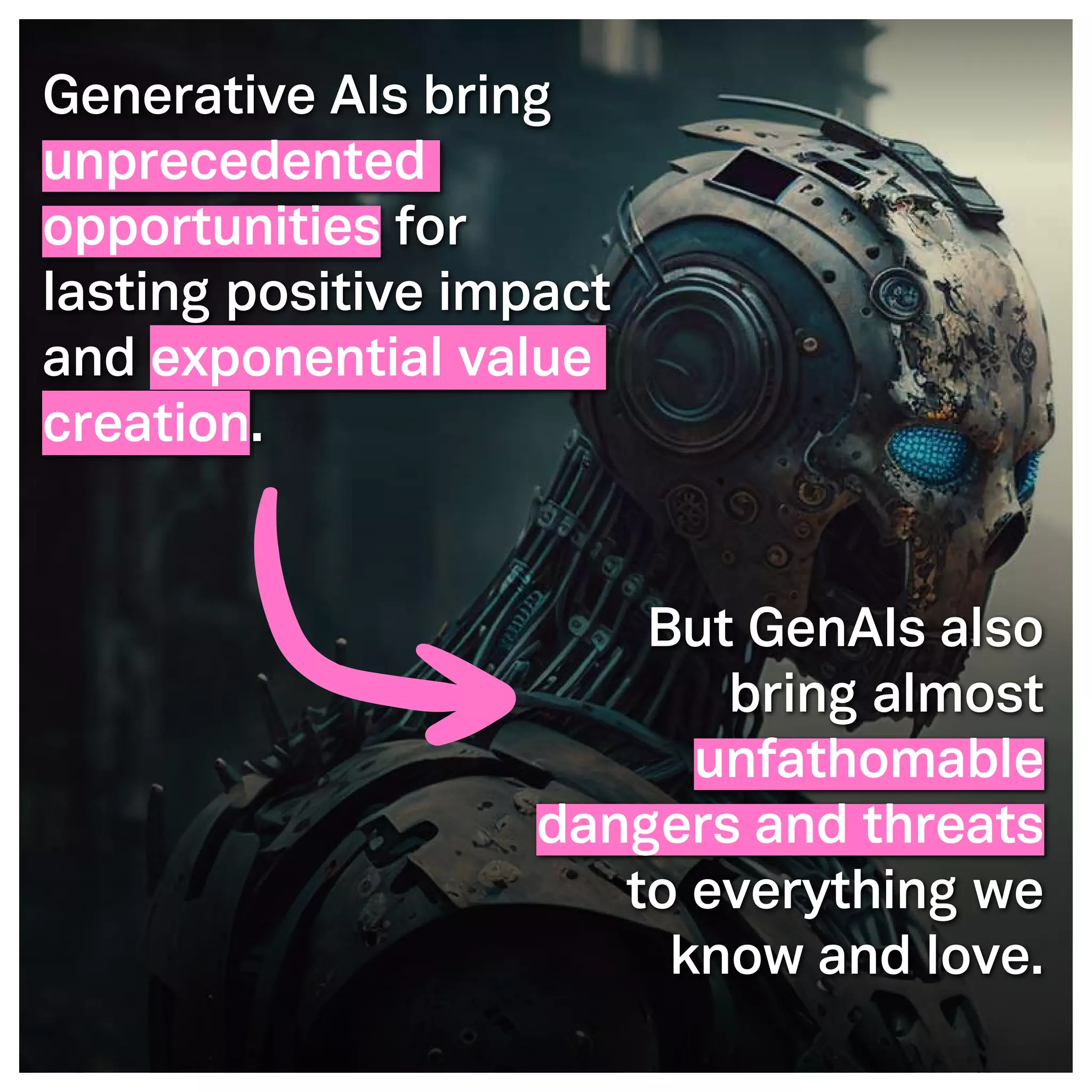 ©2005- Switch On Leadership www.switchonleadership.com
Leading with Generative AI
2
2
Generative AIs bring
unprecedented
opportunities for
lasting positive impact
and exponential value
creation.
But GenAIs also
bring almost
unfathomable
dangers and threats
to everything we
know and love.
 
