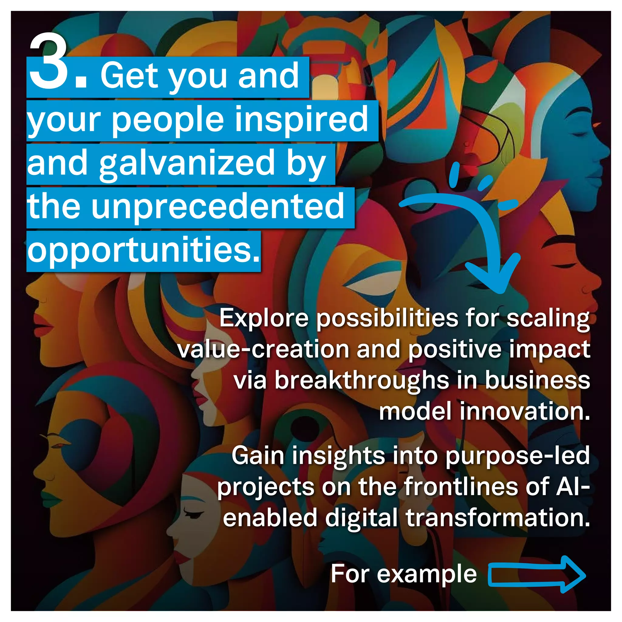 ©2005- Switch On Leadership www.switchonleadership.com
Leading with Generative AI
2
2
3.Get you and
your people inspired
and galvanized by
the unprecedented
opportunities.
Explore possibilities for scaling
value-creation and positive impact
via breakthroughs in business
model innovation.
Gain insights into purpose-led
projects on the frontlines of AI-
enabled digital transformation.
For example
 