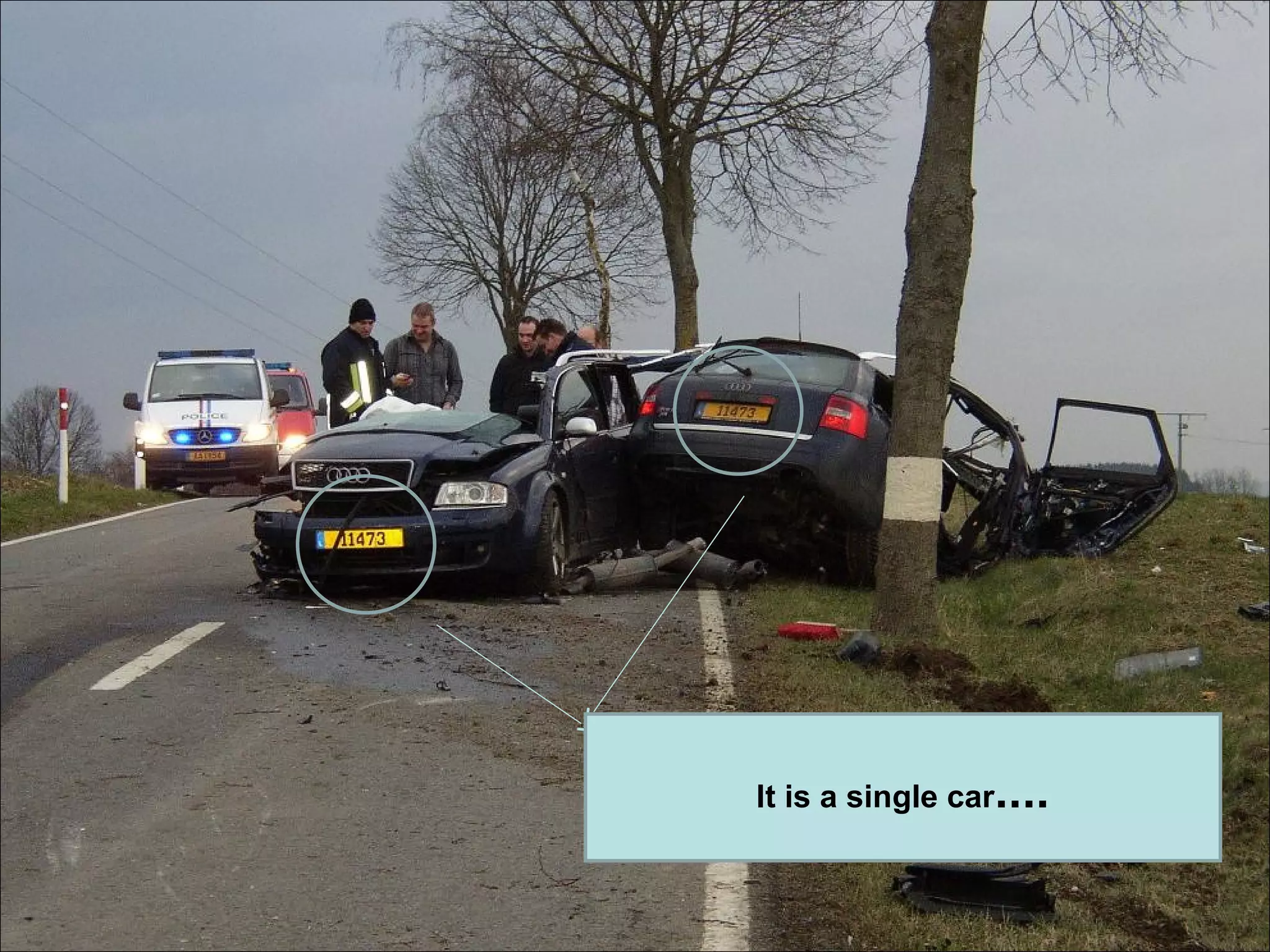 It is a single car....