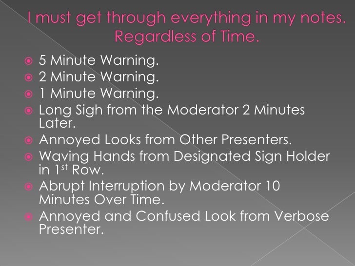 What makes a bad presentation