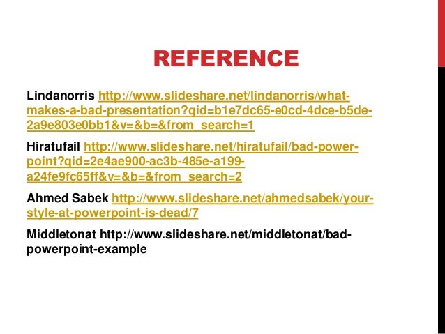 What makes a bad presentation