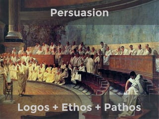 Persuasion

Logos + Ethos + Pathos

 
