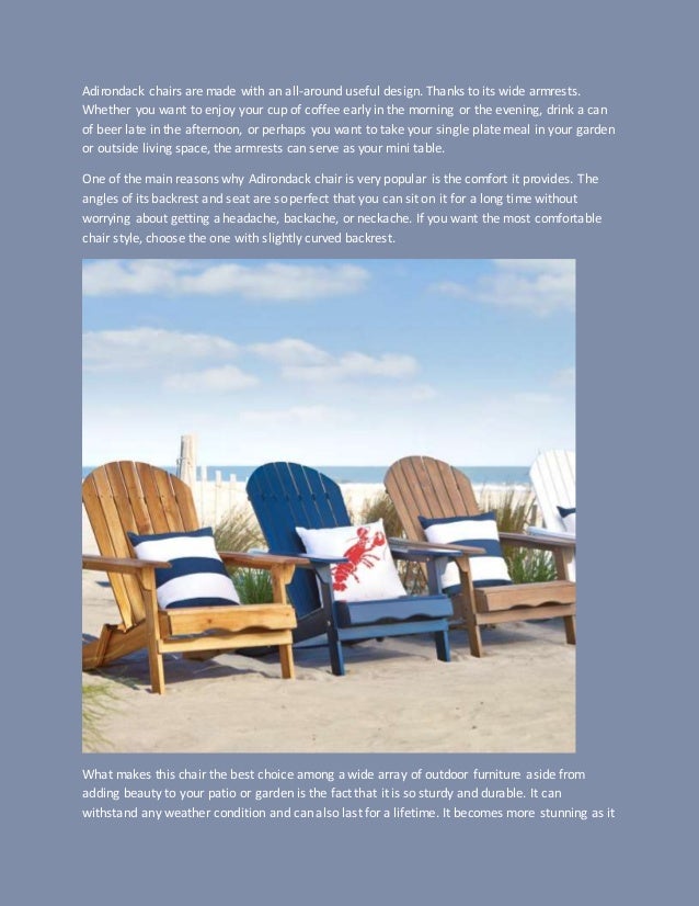 What Makes Adirondack Chairs The Best Choice For Outdoor Furniture