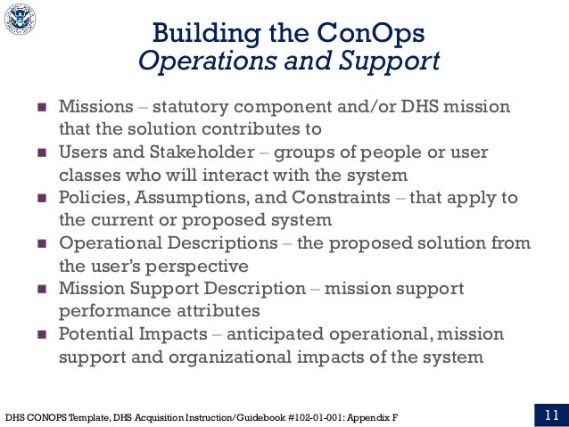 What Makes a Good Concept of Operations?