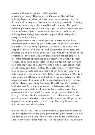 What Makes a Good Police OfficerThe most honest and direct re.docx