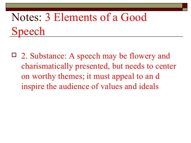  what makes a good speech lesson by noble newman