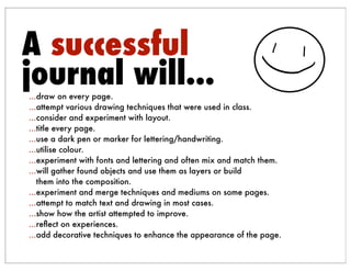 What Makes a Good Visual Journal? (assessment examples) | PPT