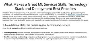 What Makes a Great ML Service Skills, Technology Stack and Deployment ...