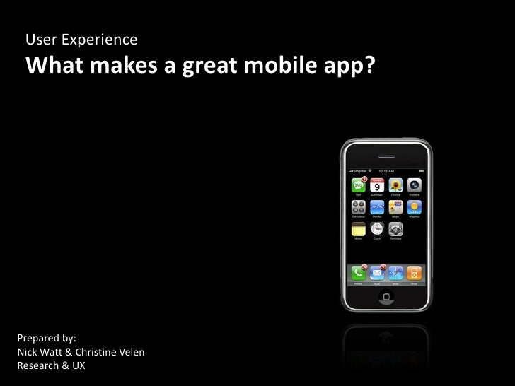 What Makes A Great Mobile App