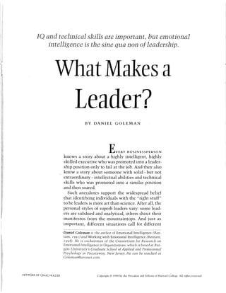 What makes a leader