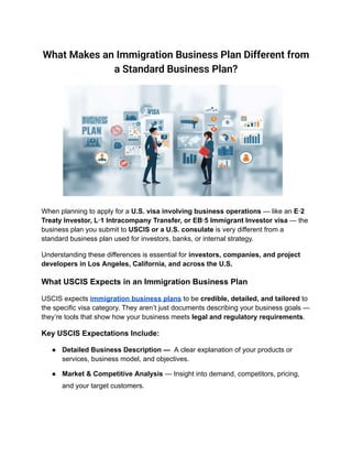 What Makes an Immigration Business Plan Different from a Standard ...