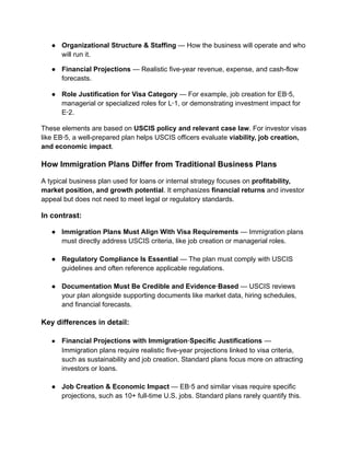 What Makes an Immigration Business Plan Different from a Standard ...
