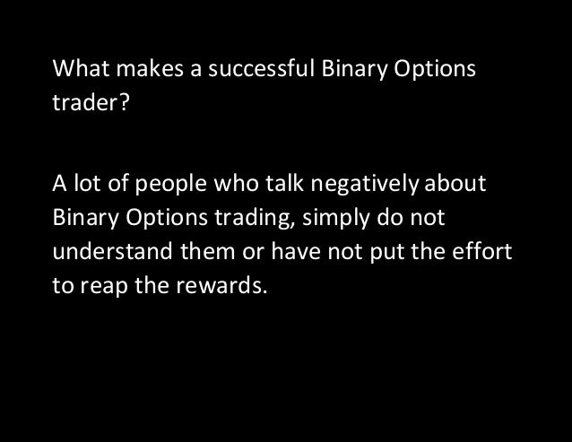 Successful binary option traders