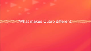 What makes Cubro different
 
