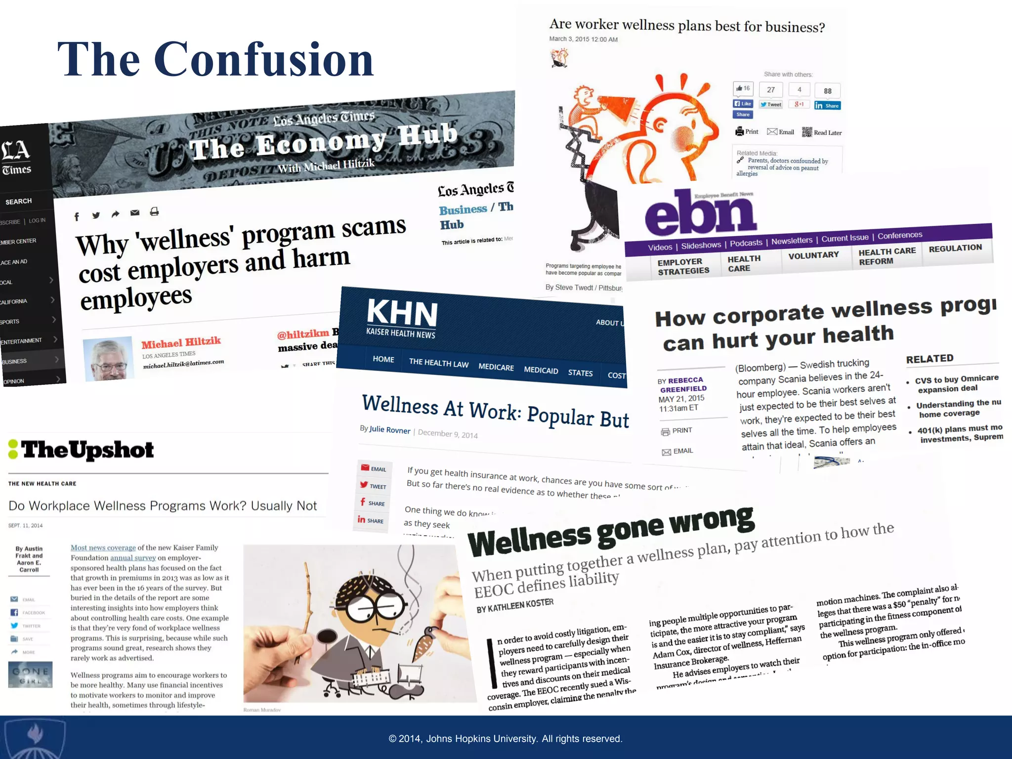 © 2014, Johns Hopkins University. All rights reserved.
The Confusion
 