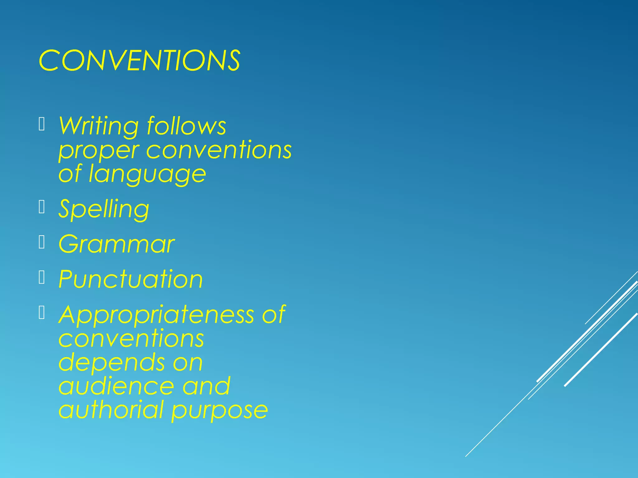 What Makes Good Writing