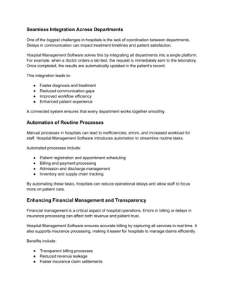 Why Hospital Management Software is Vital for Modern Healthcare ...