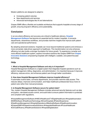 Why Hospital Management Software is Vital for Modern Healthcare ...