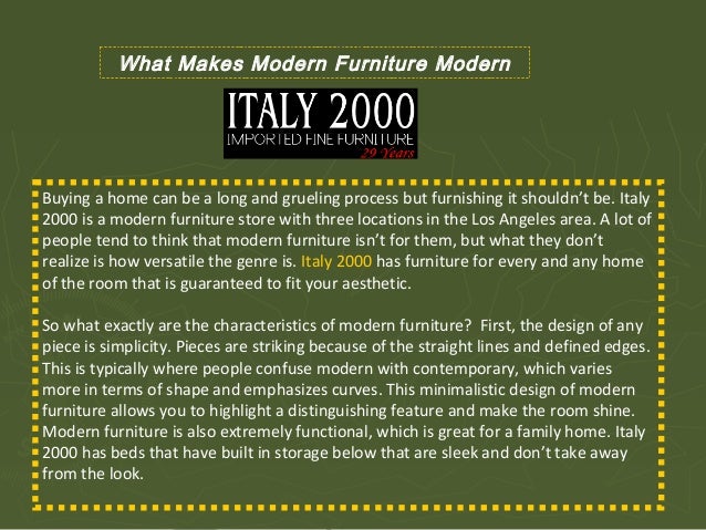 What Makes Modern Furniture Modern