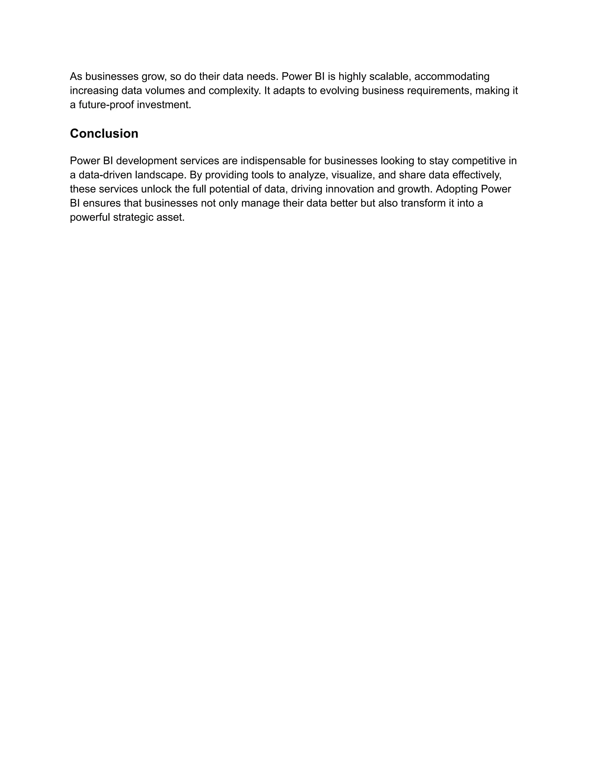 What Makes Power BI Development Services Essential for Businesses? | PDF