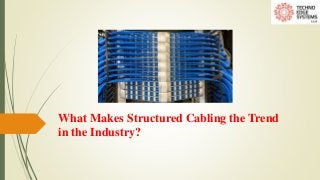 What Makes Structured Cabling the Trend
in the Industry?
 
